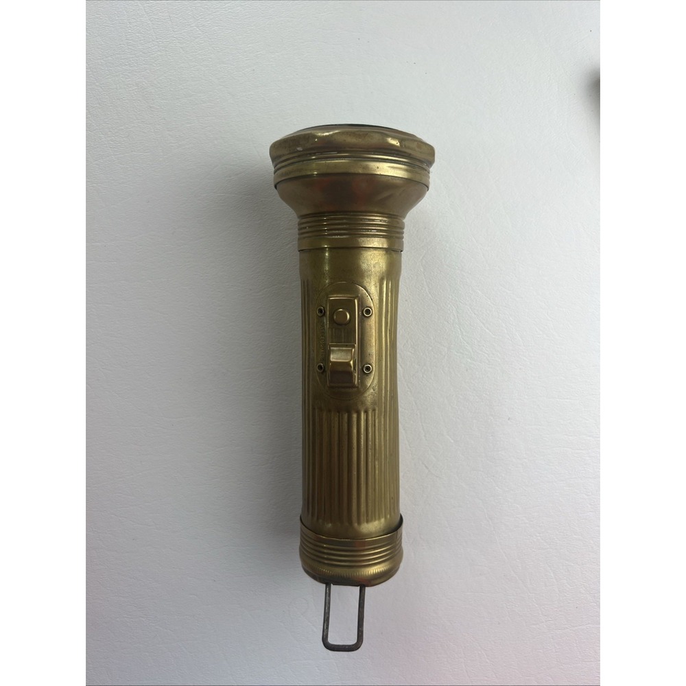 Vintage USA LITE Brass Flashlight Not Tested
